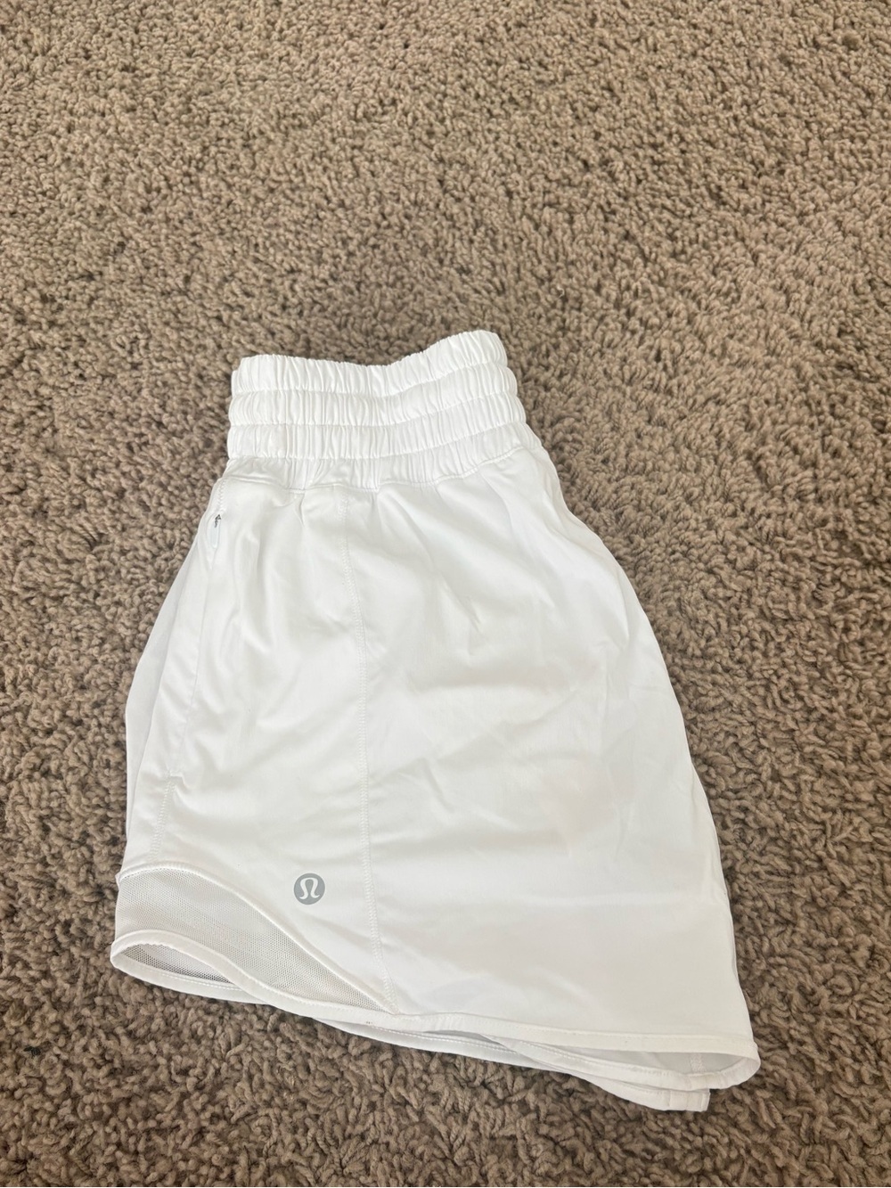 lululemon athletica Women's White Athletic Shorts - High Rise